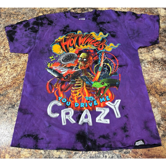 Broken Promises Other - Broken Promises x Hot Wheels “You Drive Me Crazy” Tie-Dye Graphic Tee